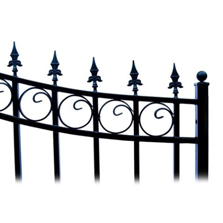 Aleko ALEKO DG12LOND London Style Iron Gate 12' Dual Swing Driveway Gate DG12LOND